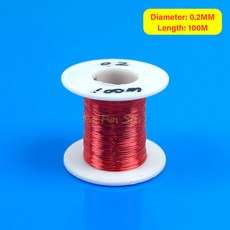 배선 재미를 위해 0.2/0.3/0.35MM 폴리우레탄 에나멜 와이어 50/100Meters QA-1-155 전도성 구리 권선 연결, [03] 0.2MMx100M - Red, 1개