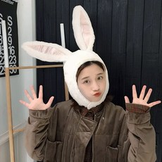 허니잼 귀여운 캐릭터 인형모자 파티 인생네컷 촬영소품 인형탈 행사 파티 모자 분장, 1개, 왕토끼