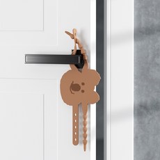 防鎖門靜音門套生活用品 防止小孩鎖門, 小熊-咖啡色, 1個