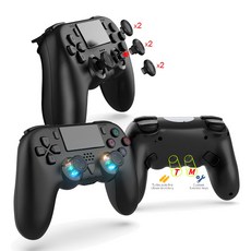 [국내정발] PS4 듀얼쇼크4 무선 컨트롤러 엣지 클론 [스팀 PC 모바일 블루투스 터보 연사 매크로] DOBE, 1개