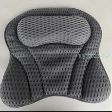 욕조 베개 목 & 등 지지용 강력 흡착판 목욕 베개 부드러운 스파 목욕 베개, 02 gray