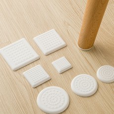 식탁 의자 다리 커버 층간소음방지 테이블 패드 omn*541UA, 화이트 원형(8개입)