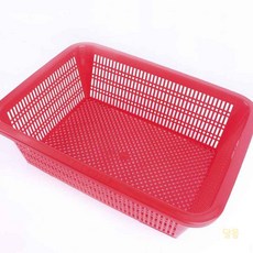 대목 깊은 사각 소쿠리 2호특 레드 기름거름망