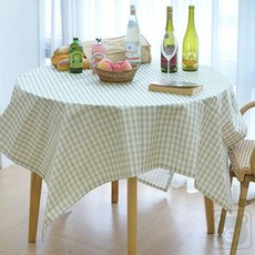 꼭필스 식탁보 그린 140x140cm 세탁가능식탁보