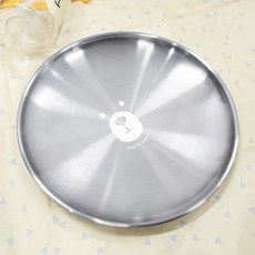 키친유 베어 곰돌이 스텐 원형 간식 접시 20cm 유아 어린이 캐릭터 나눔 귀여운 앞접시 과일 디저트 그릇, 1개, 실버