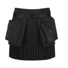 [백화점 정품] 세인트앤드류스 25 SS 여성 포켓 벨티드 플리츠 큐롯 스커트 (821E1PC104BK)