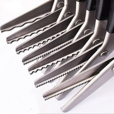 (코어무역) 핑킹가위 원단 가죽 톱니가위 공예용 지그재그 재단 가위 물결모양, 1개, 물결모양-3mm