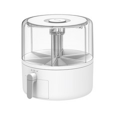 五谷雜糧收納盒家用裝米桶旋轉密封防蟲防潮食品級大米儲米箱米缸居家生活用品廚房收納浴室收納居家收納置物架收納架儲物架, 小號-雪白色【13斤裝/7.2l】, 1個