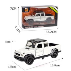 【台灣出貨】1:43合金超跑模型車，仿真警車合金模型，兒童玩具賽車, 奔馳皮卡-白, 1個