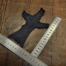 DIY 가죽 공예용 천연 다채로운 터키 클로 스킨 조각 시계 벨트 걸이식 공예 액세서리 0.5mm 두께 1, Black