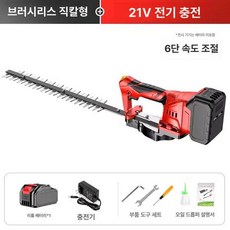 무선 전기톱 전동 체인톱 가지치기 충전식 휴대용 조경, 1개, 1. 듀얼 직선날 10칸 배터리 1개 충전기 1개, 기본 색상