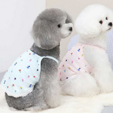 강아지 실내복 데일리룩 나시 소형견 강아지 민소매 여름 활동복 원피스, 핑크 XL