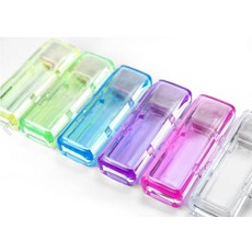 透明印章盒 多色可選 辦公桌面收納盒 印章保護盒 輕巧易攜帶, 隨機出貨