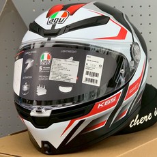 『Riderment』AGV K6S KARVE 消光白紅 亞洲版頭型 碳纖維 全罩式安全帽, 1個