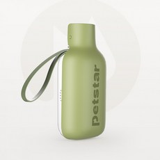 투니스 반려동물 아웃도어 물병 휴대용 급수기 산책 물통, 550ml, 그린