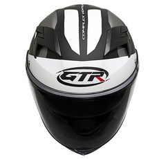 GTR MACAN 守護者 全罩式安全帽 平黑白 內藏墨片 快拆鏡片設計, 1個, 守護者 平黑白