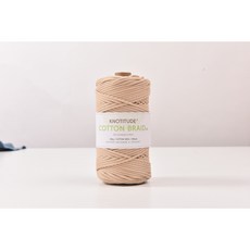 3mm 고급 마크라메실 순면우동사 100m 네트백 스트링 컬러우동실 코튼 브레이드 색실, 35-Oat-Meal