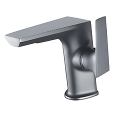 精銅槍型龍頭（槍灰）- 現代簡約設計，精銅材質，單把手冷熱水龍頭, 1個