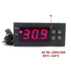 부화기 계란부화기 달걀부화기 병아리부화기 인큐베이터KT1210W 디지털 온도 조절기 C/F 온도 조절기 가열, 01 CHINA, 01 Celsius AC90-250V, 1개