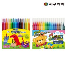 지구 투명이 16색 색연필 지구 노마르지 16색 사인펜 세트, 1개, 16색+16색