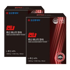 [소비기한임박상품]코오롱제약 쎈 류신 에너지 파워 L-류신 고함량48%/근육단백질, 2개, 120정