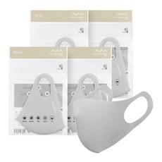 일상공감 AVM 쿨링마스크, L 4세트, 그레이