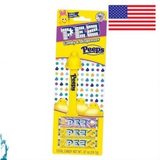 PEZ Peeps 부활절 캔디 디스펜서 블루 피프 리필 3개 포함 바구니 파티 선물 그랩 백 미주 내수 페즈