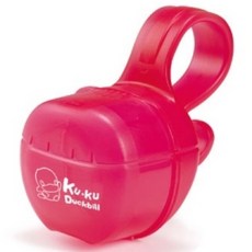 【Ku.Ku 酷咕鴨】掛勾奶嘴收藏盒(二色) 安撫奶嘴收納盒 酷咕鴨奶嘴盒，外出奶嘴收納，寶寶安撫奶嘴, 桃紅色, 1個