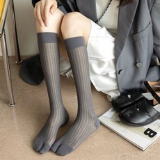 여성 타비 긴양말 반누드 엄지 발가락 니삭스 타비양말 3켤레세트