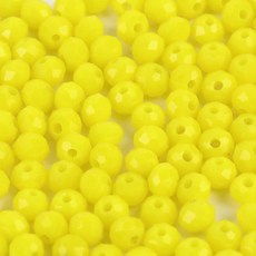 크리스탈 유리 론델컷 론델 비즈 2mm 불투명, 1세트, F0242. 옐로우