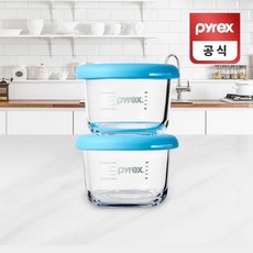 코렐 파이렉스 원형 이유식용기 세트 스팀홀165ml pys+7027JM, 1