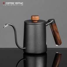 【新品優惠】燁微咖 手衝咖啡壺細口壺衚桃木柄304不銹鋼小型可用電陶爐加熱 手沖咖啡細口壼 木柄手沖壼 不鏽鋼咖啡壼 細, 1個, 手衝壺單壺,Y5mini手衝壺（350ml藍）