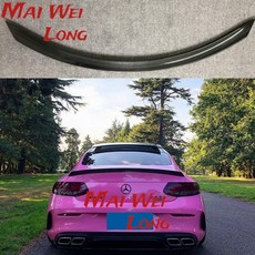 튜닝 범퍼수입차 호환 수입차 호환 C 클래스 w205 4도어/2도어 c63 FD 스타일 카본 파이버 리어 윙 스포일, 03 Glossy black