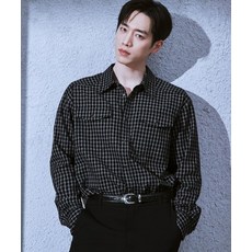 DRAW FIT [서강준 PICK]딜런 체크 웨스턴 셔츠 [BLACK] DFSH6104BK 153081