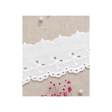 퀼트스타 비올라 리본 면자수레이스_화이트 138, 1개, 화이트