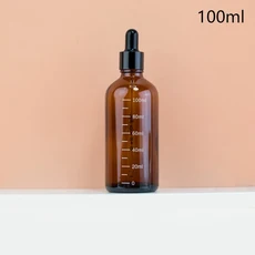 쿠쿠스토어 체중계 시약 아이 드롭 앰버 유리 스포이드 병 아로마 테라피 액체 피펫 가능한 여행 5ml-100ml