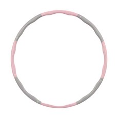 可拆卸波浪按摩呼啦圈，加厚泡棉，多節組裝，粉嫩配色，輕巧便攜，全家適用, 粉灰, 1個, 1kg