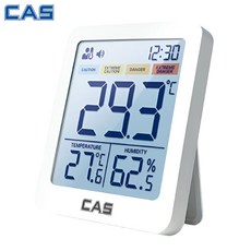 산업용 온습도계 폭염대비 4단계 알림 온도 습도 측정기 백라이트 야외 작업 현장 T701, 화이트 스탠드+벽, 1개