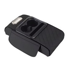 셀렉트템 자동차 팔걸이쿠션 컵홀더 콘솔쿠션 팔쿠션, 블랙, 컨텐츠 참조