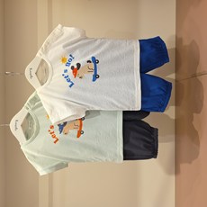 [아가방]강남점* 가볍고 시원한 소재 티셔츠와 7부 바지세트/ 편안한핏으로 매일 입고싶은 여름데일리