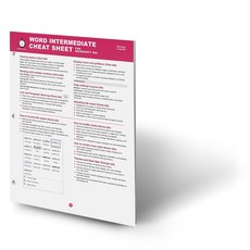 Microsoft 365용 워드 중간 치트 시트: 서식 지정 메일링 참조 테이블 협업 및 키보드 단축키WindowsmacOS, Pamphlet