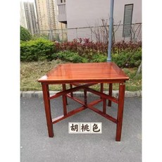 熱賣 批發台灣拜神八仙桌 老式摺疊桌 拆裝卸杉木餐桌 供桌 正方形宮庙桌紅色, 胡桃色/鐵紅色/原木色可選（此項勿拍）