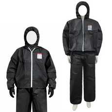 SB일회용작업복 부직포 투피스작업복-회색 방진복 보호복 분진복 방역복 분리형, 1개, 그레이