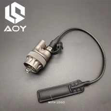 전술 SF M600V 업그레이드 손전등 20MM 레일 용 캡 압력 스위치가있는 상수/순간/스트로브 LED 조명, 07 BK M300V Momentary, 1개
