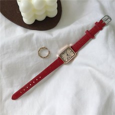 方形復古羅馬石英錶 皮帶女錶 北歐風小眾輕奢簡約氣質學生手錶