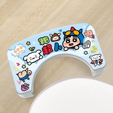 衛生間防滑馬桶凳 成人兒童蹲坑神器 廁所墊腳凳 擡腳凳, 超人小新【加厚\底部防滑】