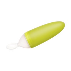 분 스쿼트 실리콘 베이비 푸드 디스펜싱 이유식스푼 4m+ 89ml, 1개, Green