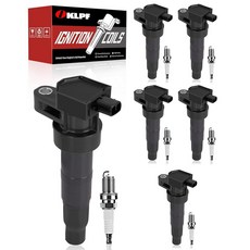 OKLPF 점화 코일 팩 UF546 이리듐 플래티넘 스파크 플러그 포함 - 6피스 세트 현대 아제라 Entourage 소나타 베라크루즈 기아 아만티 옵티마 론도 세도나 쏘렌, OKLPF 점화 코일 팩 UF546 이리듐 플래티넘 스