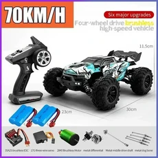 SCY16101 16102 프로 4WD 1:16 RC 자동차 브러시리스 리모컨 시속 70km 4x4 고속 플로팅 장난감 선물, [12] 16102-PRO-BU-2B, 1개, 12 16102-PRO-BU-2B
