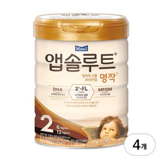 앱솔루트 프리미엄 명작 분유 2단계, 4개, 800g